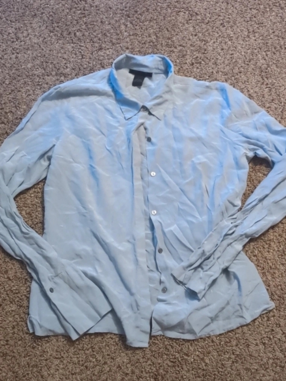 winter blue button down